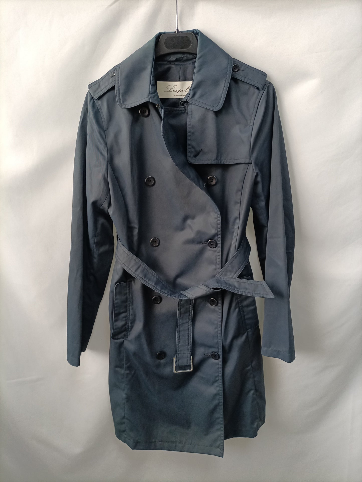 LEOPOLDA. Gabardina azul impermeable T.38