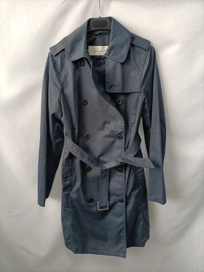 LEOPOLDA. Gabardina azul impermeable T.38