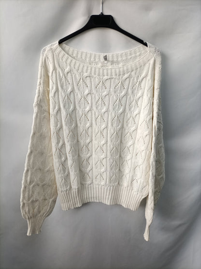 ONLY. Jersey blanco crudo  T.s