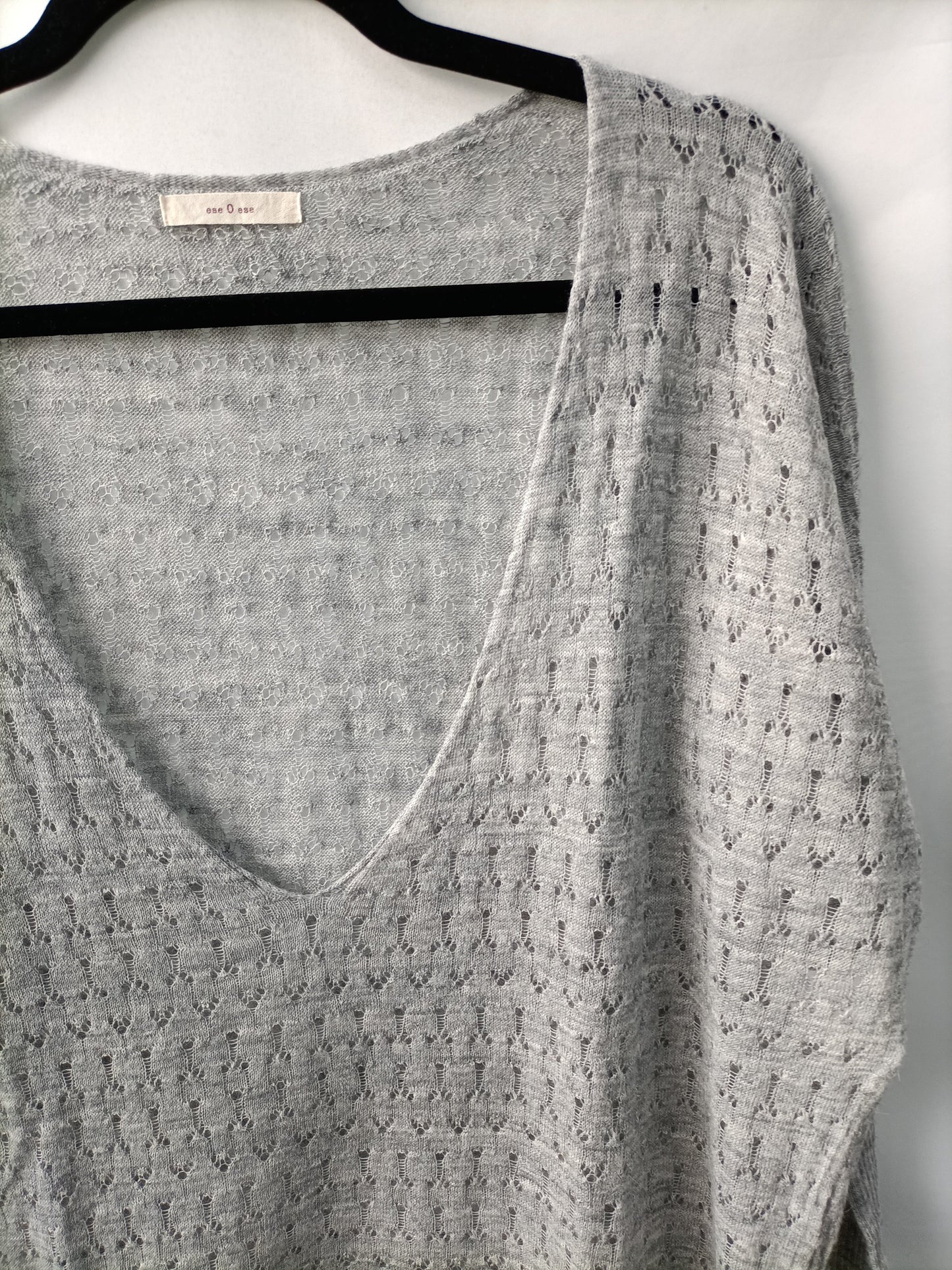 ESE O ESE. Jersey gris oversized   T.u