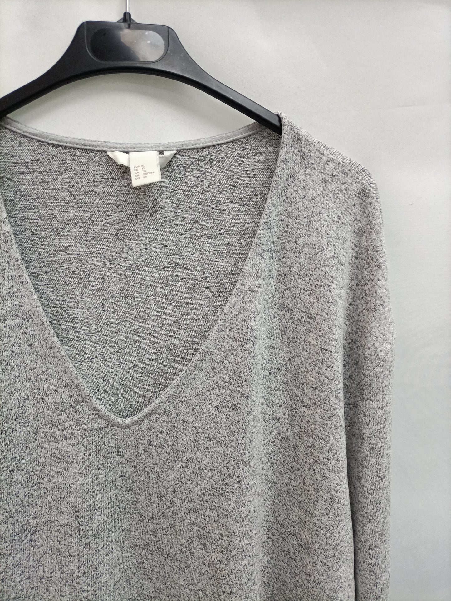 H&M. Jersey gris jaspeado T.xl