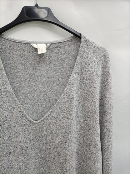 H&M. Jersey gris jaspeado T.xl