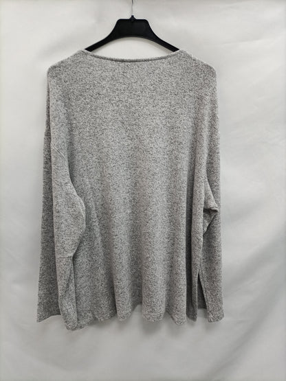 H&M. Jersey gris jaspeado T.xl