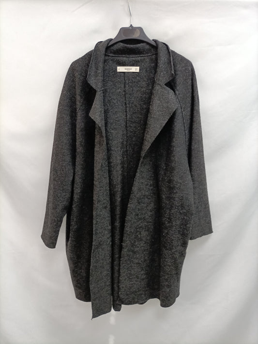 MANGO. Chaqueta gris paño T.m