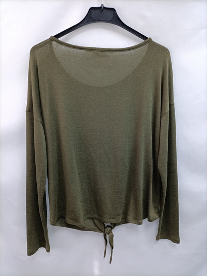 SPRINGFIELD. Camiseta verde lazada T.l