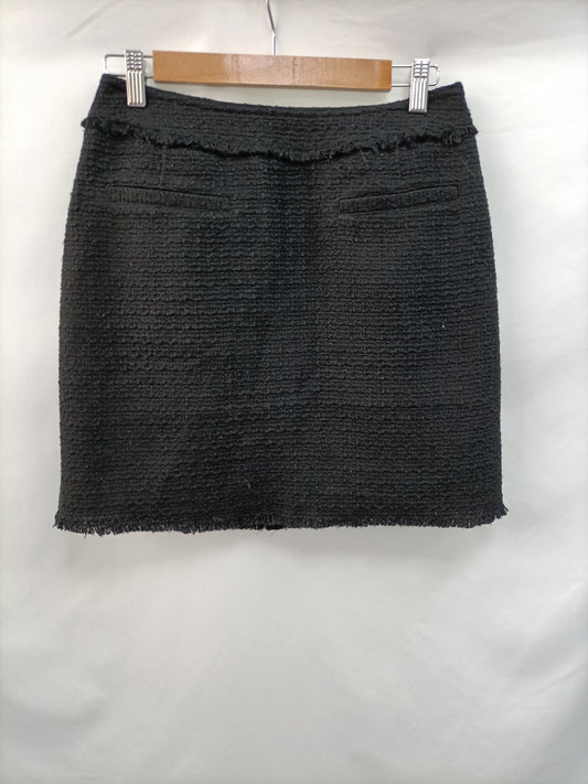 H&amp;M. Black tweed skirt size 38