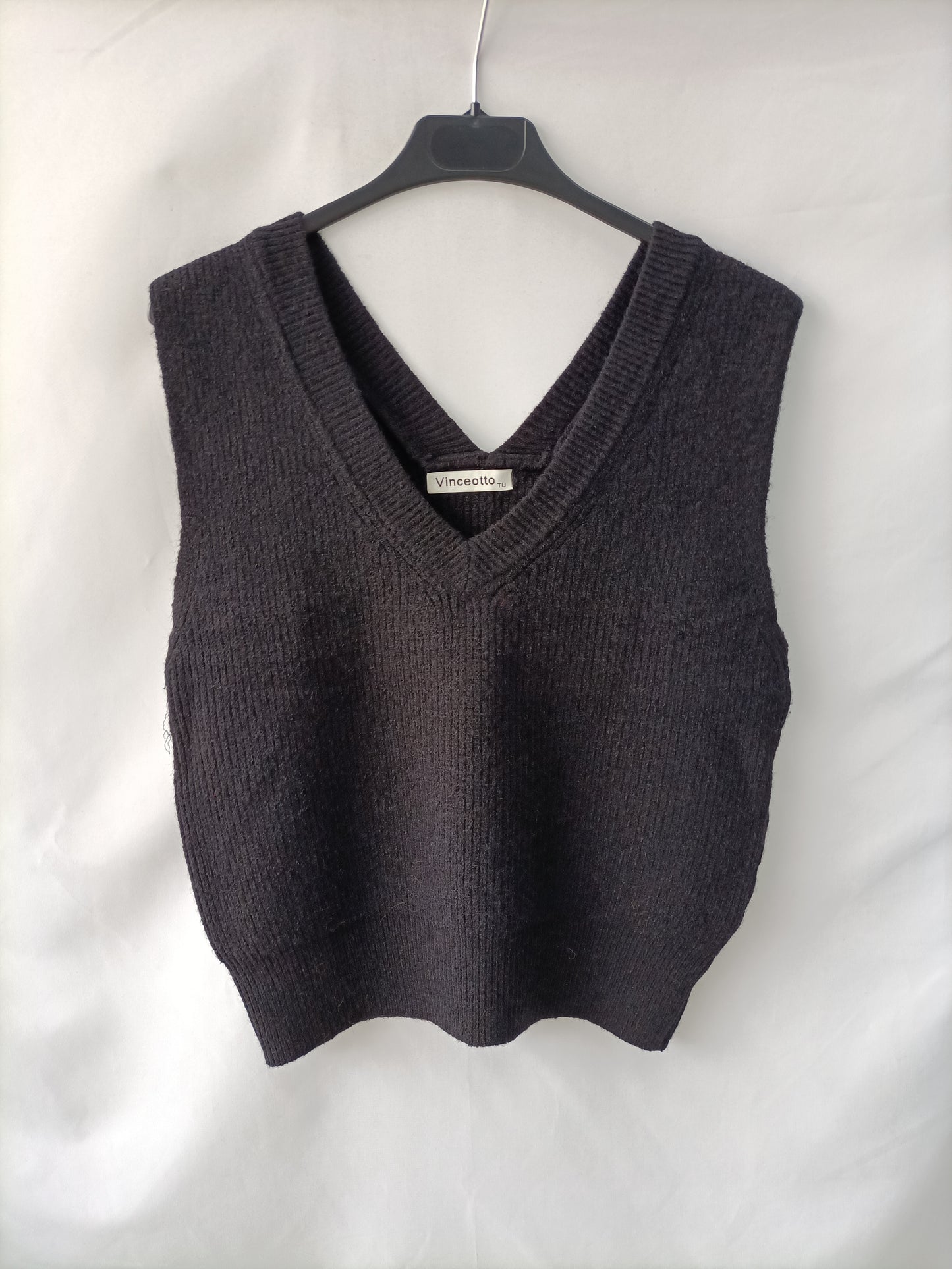 VINCEOTTO. Chaleco negro T.U(s)