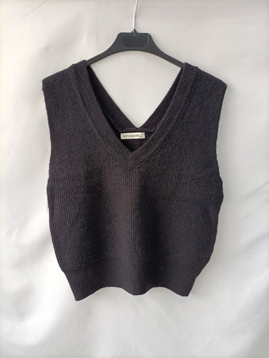 VINCEOTTO. Chaleco negro T.U(s)
