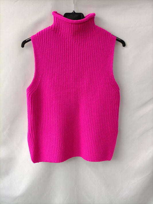 ZARA. Chaleco rosa fucsia T.s