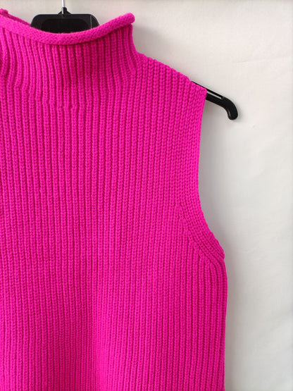 ZARA. Chaleco rosa fucsia T.s