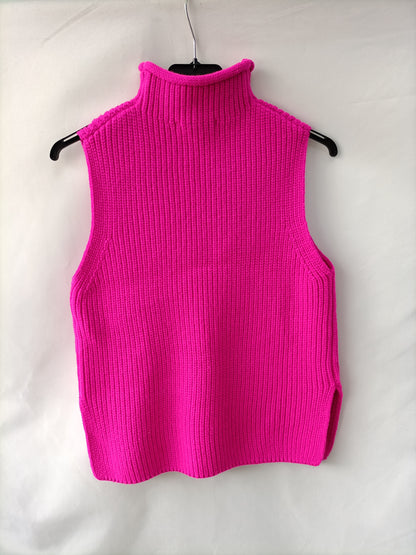 ZARA. Chaleco rosa fucsia T.s