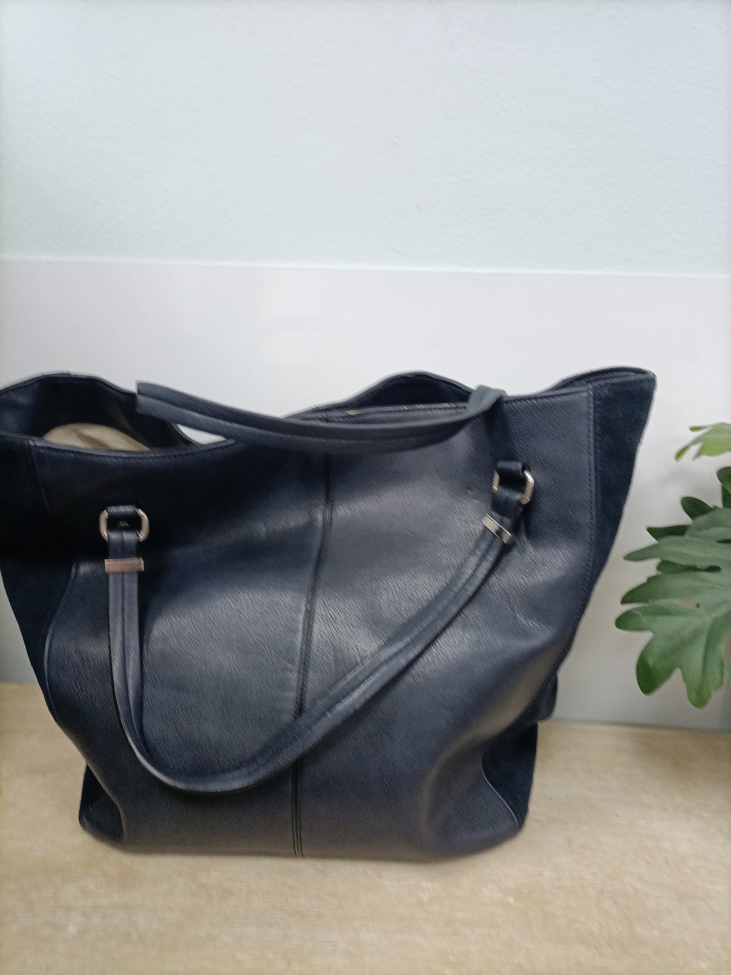 ZARA. Blue shopper bag