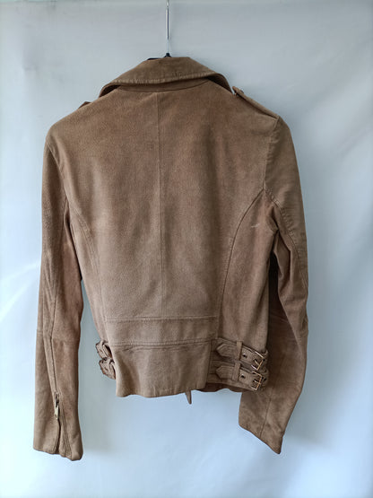 MANGO.Suede jacket T.xs