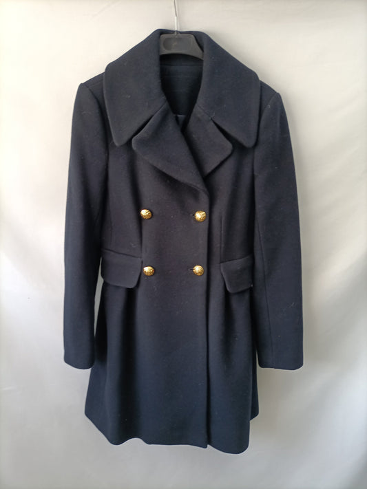 OTRAS.Abrigo de paño azul TU (M)