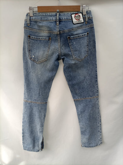 DSQUARED2. Worn jeans T.42 (34/36)