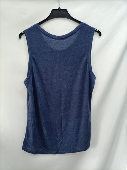 CUSTO. Tl embroidered linen t-shirt