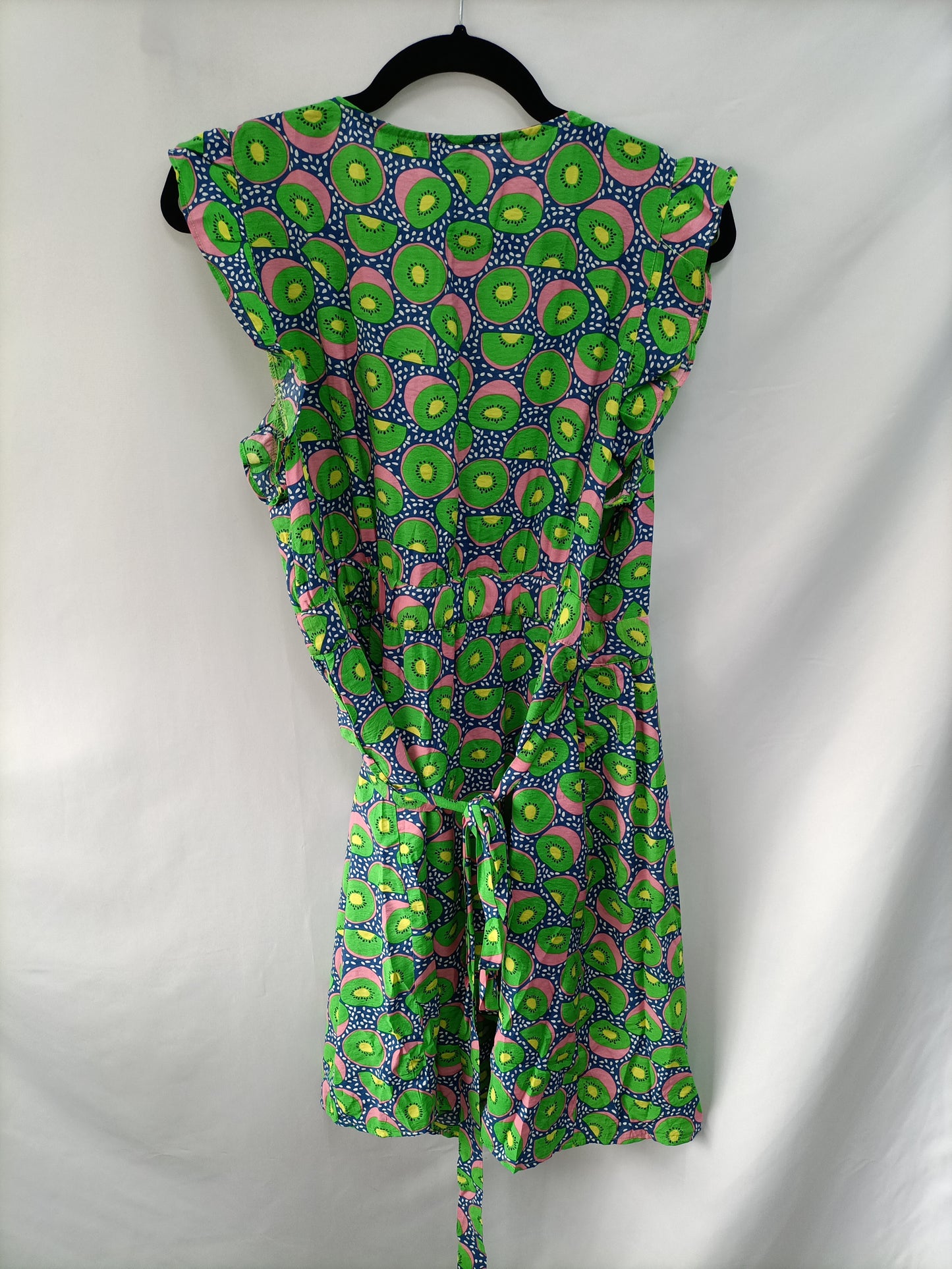 COMPAÑÍA FANTÁSTICA. Vestido cruzado kiwis T.xl