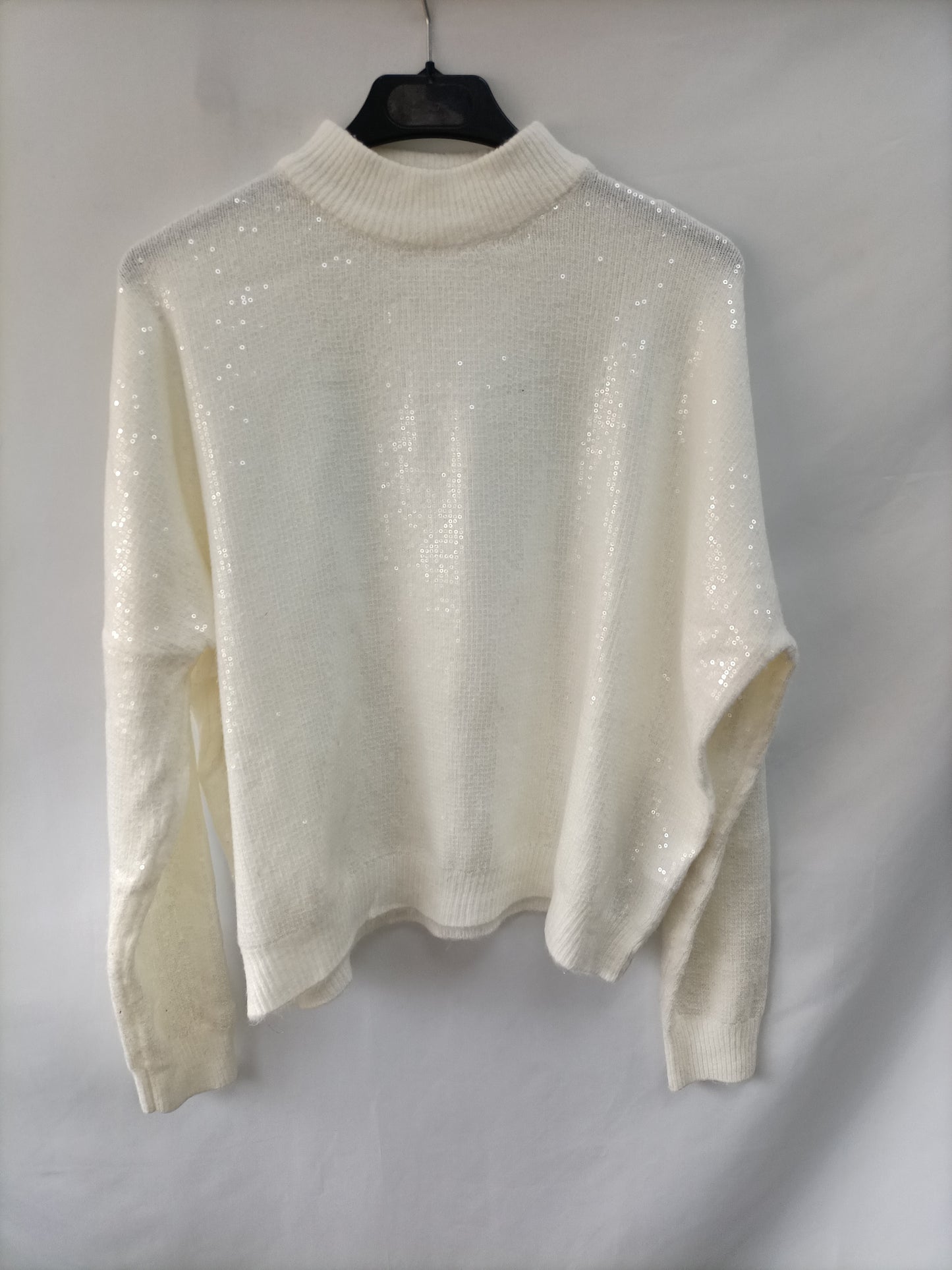 SFERA. Jersey blanco lentejuelas  T.m