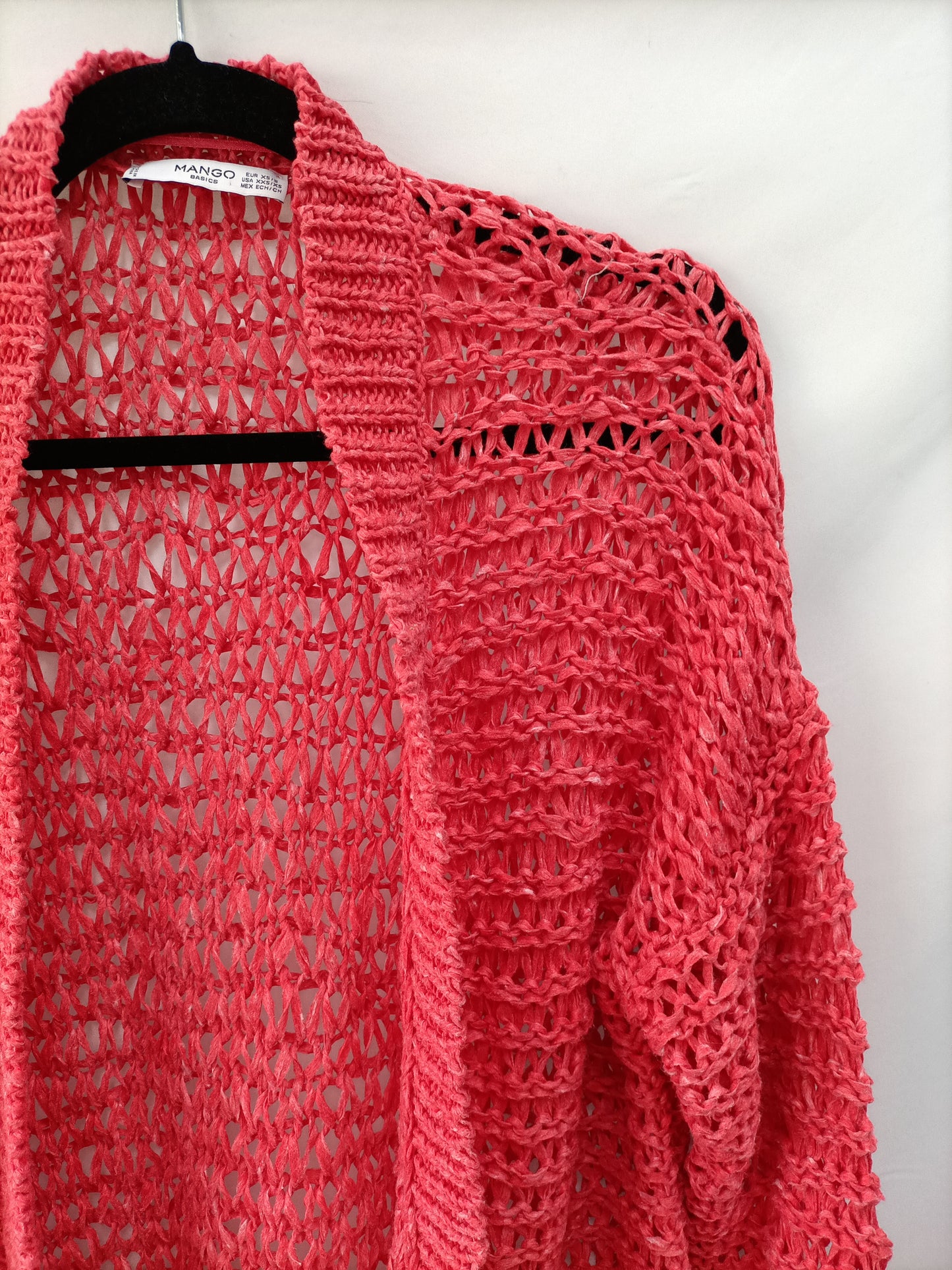 MANGO. Open knit cardigan S/S