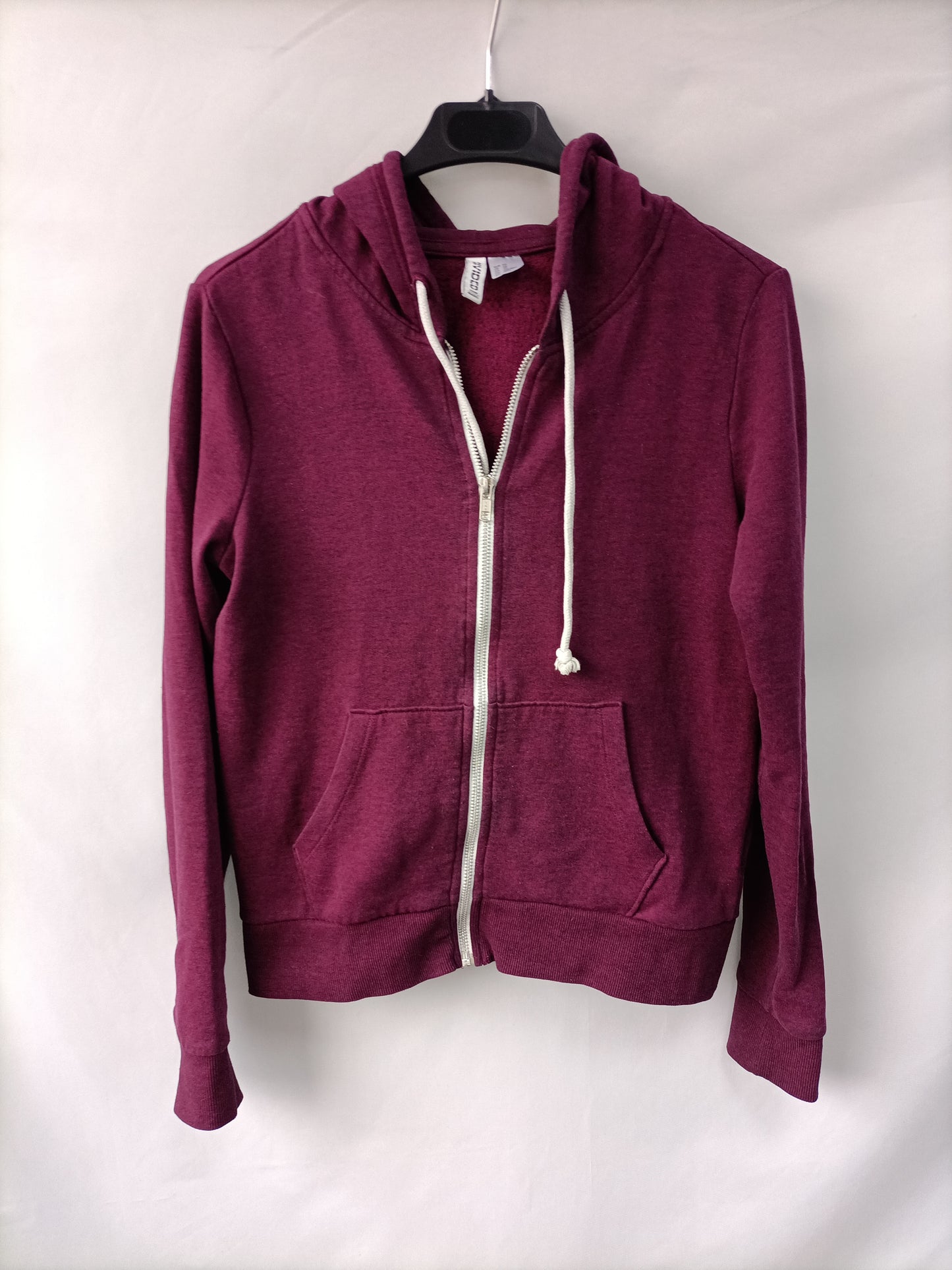 H&M. Sudadera burdeos jaspeado T.xs