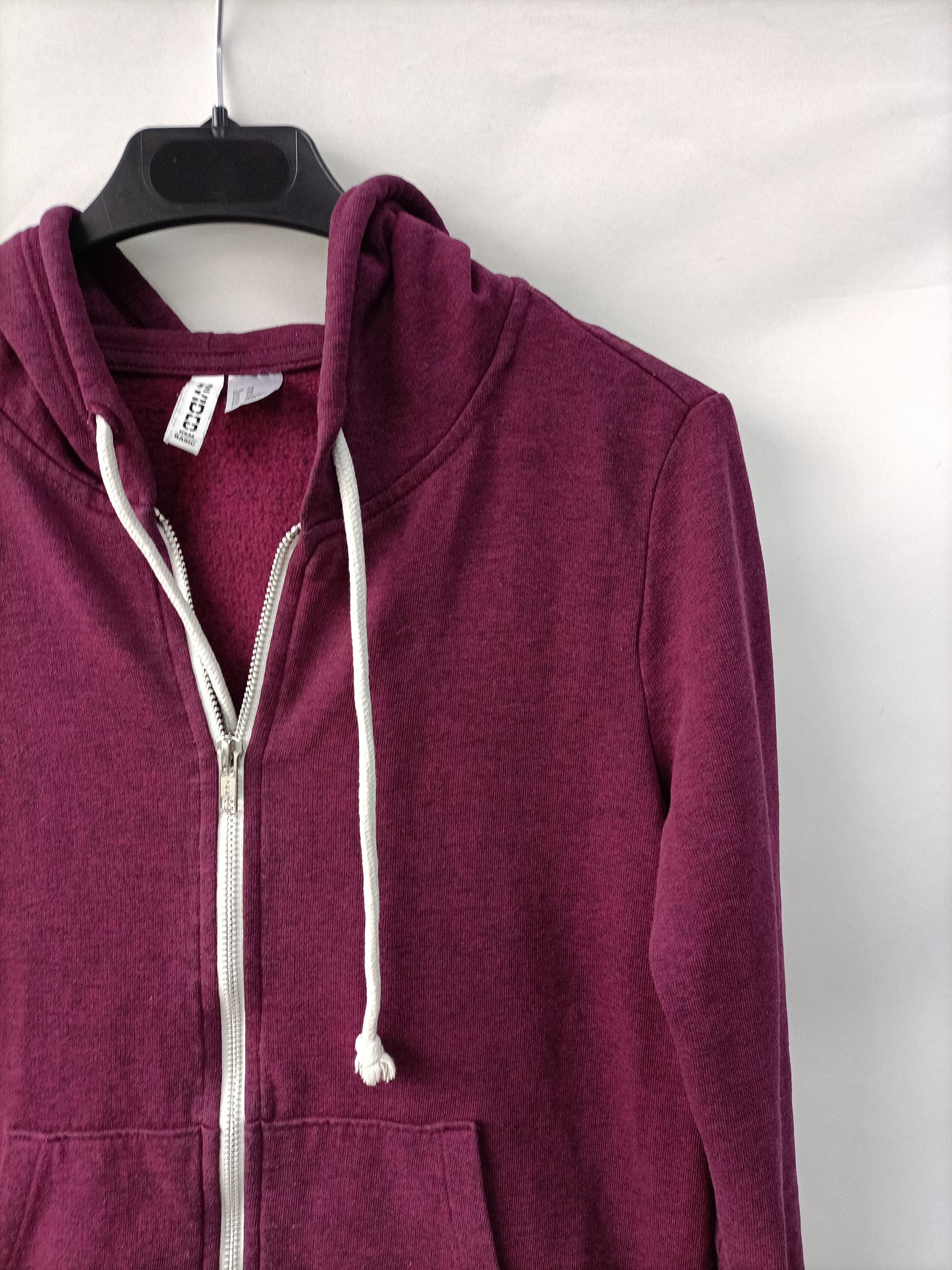 H&M. Sudadera burdeos jaspeado T.xs