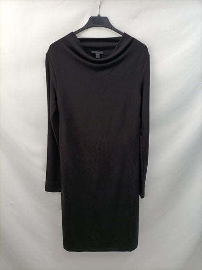 COS. Vestido negro midi  T.xs
