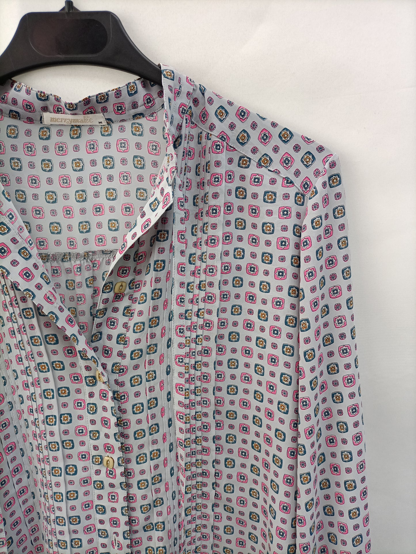 MERRYMAKE. Blusa fluida estampada T.m
