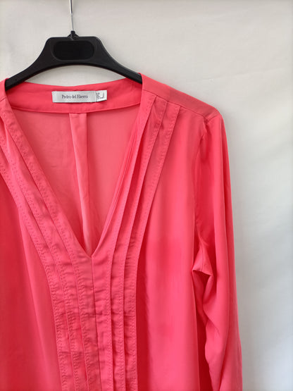 PEDRO DEL HIERRO. Blusa rosa