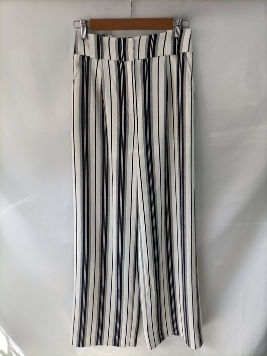 H&M. Pantalón rayas palazzo T.34