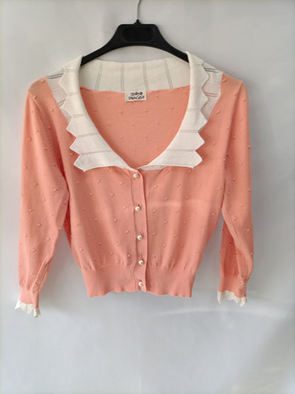 MOLLY BRACKEN. Rebeca salmón cuello beige T.xs