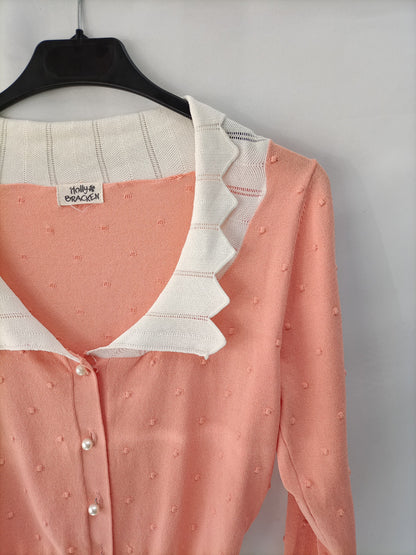 MOLLY BRACKEN. Rebeca salmón cuello beige T.xs