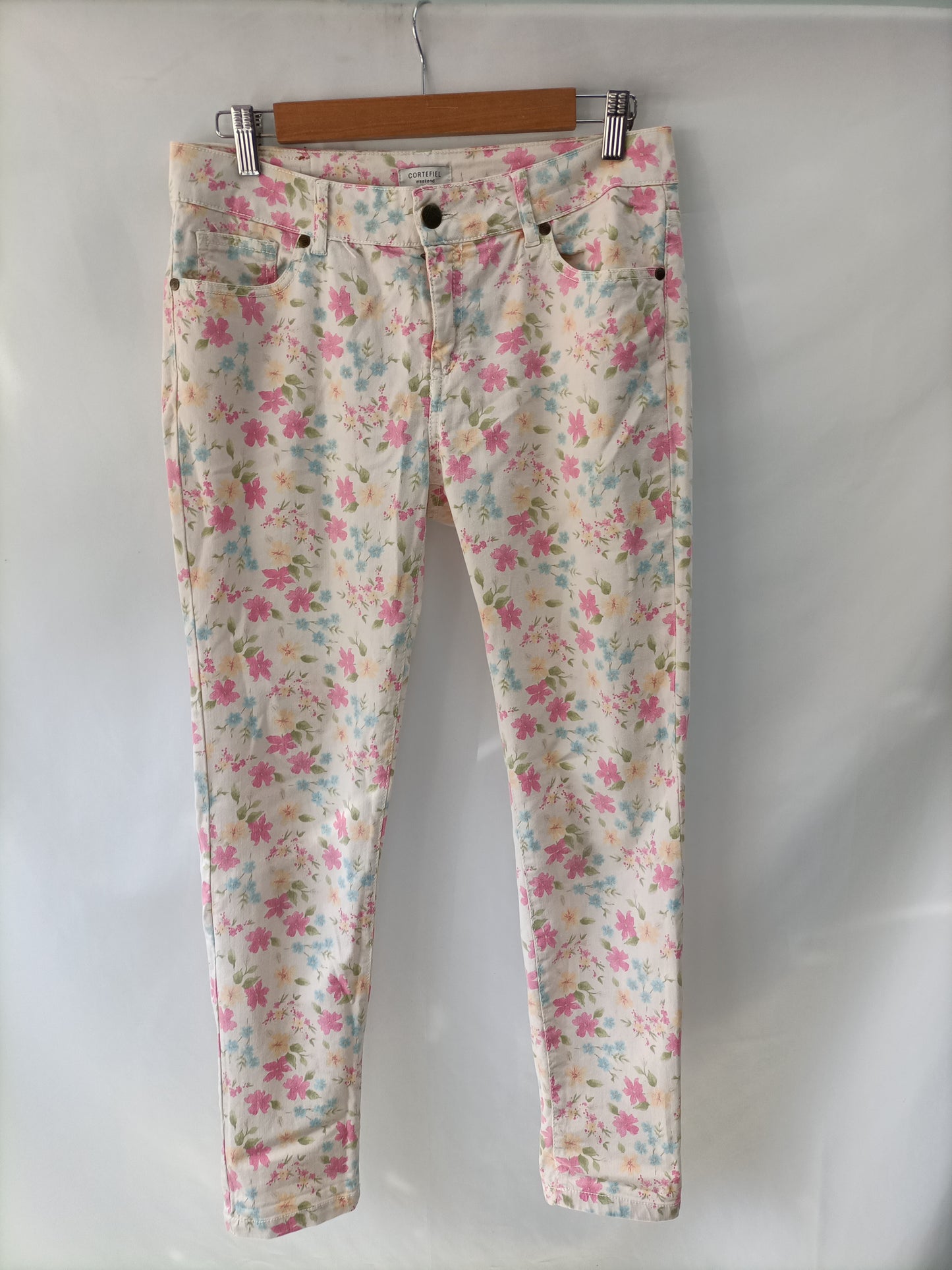 CORTEFIEL. Floral jeans size 38