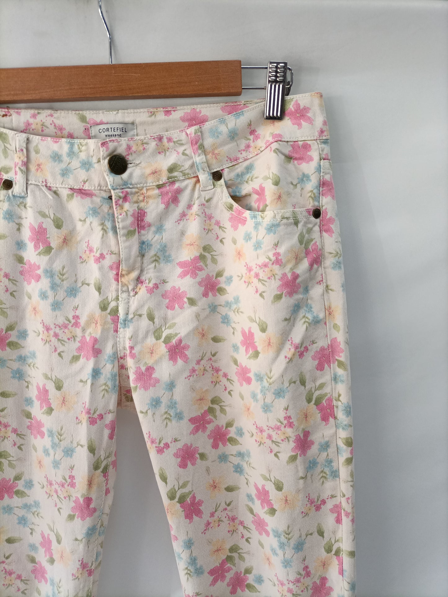 CORTEFIEL. Floral jeans size 38