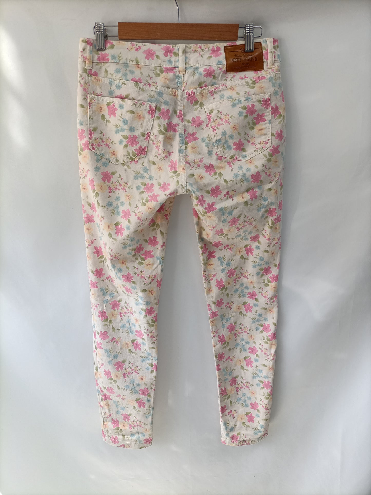 CORTEFIEL. Floral jeans size 38