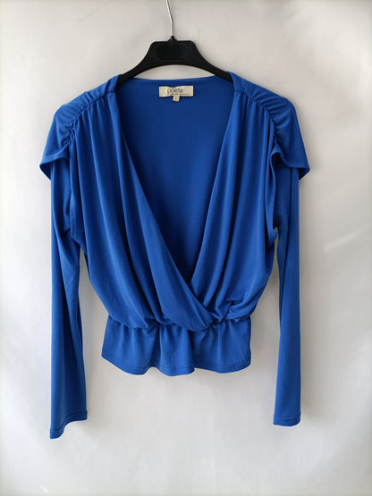 POÈTE. Top azul T.xs