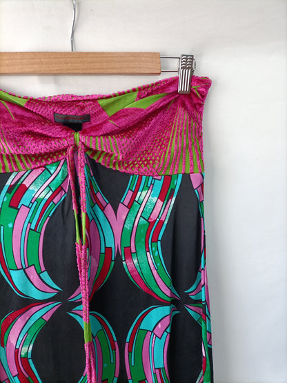 CUSTO. Short printed dress T.2(m)