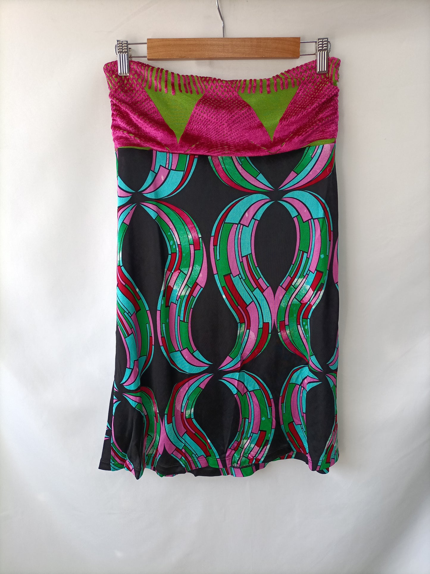 CUSTO. Short printed dress T.2(m)