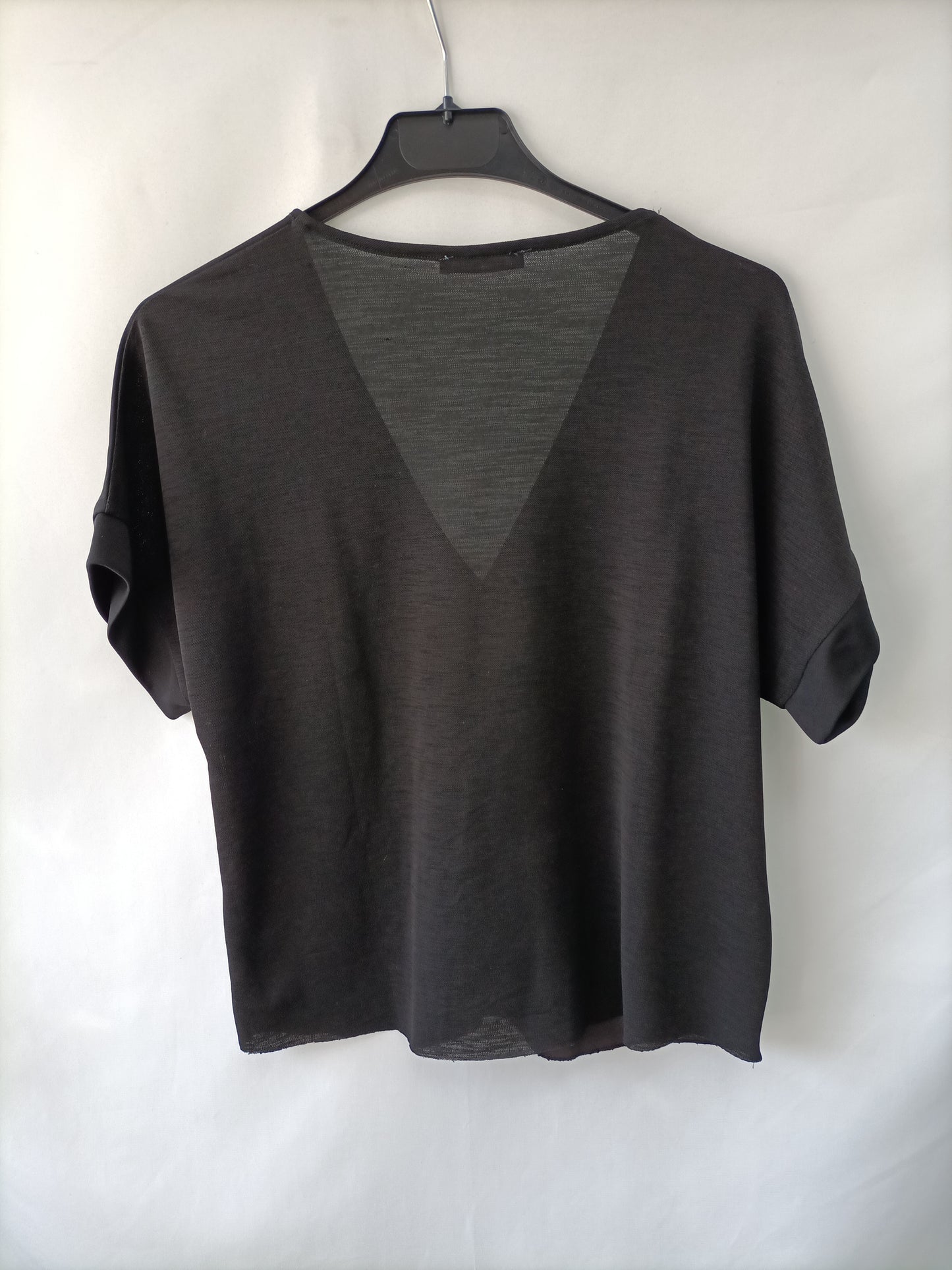 ZARA. Top negro texturas T.s