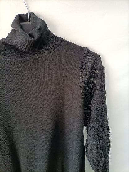 MULAYA. Jersey mangas encaje T.s