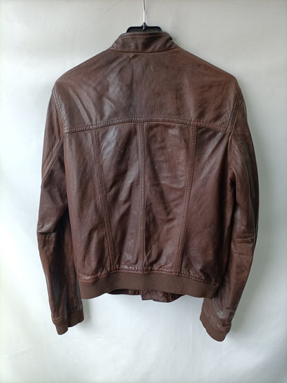 MASSIMO DUTTI.Cazadora 100% piel T.m (tara)