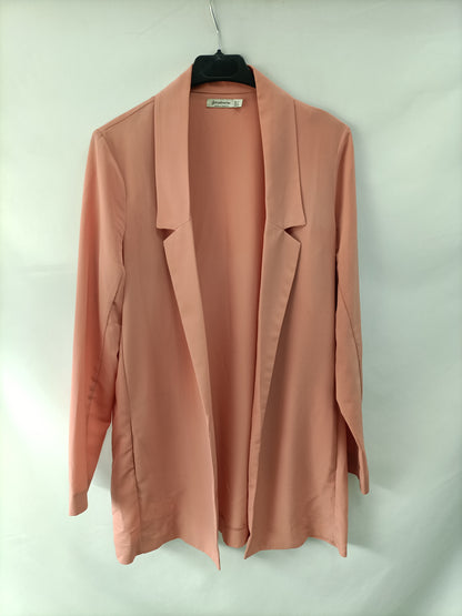 STRADIVARIUS. Blazer fina salmón T.s