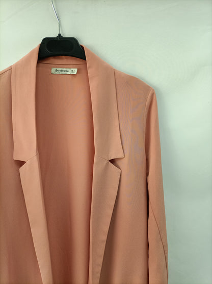 STRADIVARIUS. Blazer fina salmón T.s