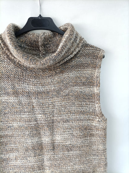 MASSIMO DUTTI. Heathered sleeveless sweater Ts