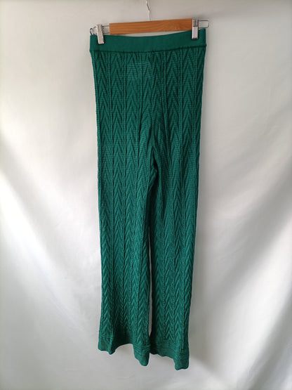 MISONI. Pantalón punto verde T.m