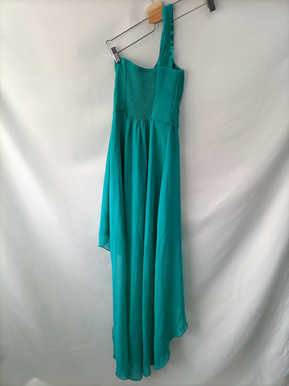 VENENO EN LA PIEL. Vestido fiesta verde T.XS
