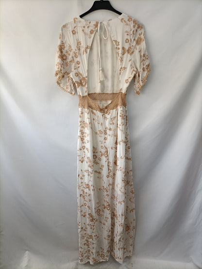 OTRAS. Vestido blanco bordado T.u(m)