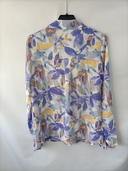 CERISE BLUE. Blusa fluida estampada  T.m