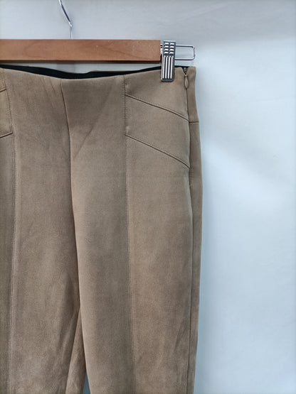 ZARA. Leggings antelina beige T.s