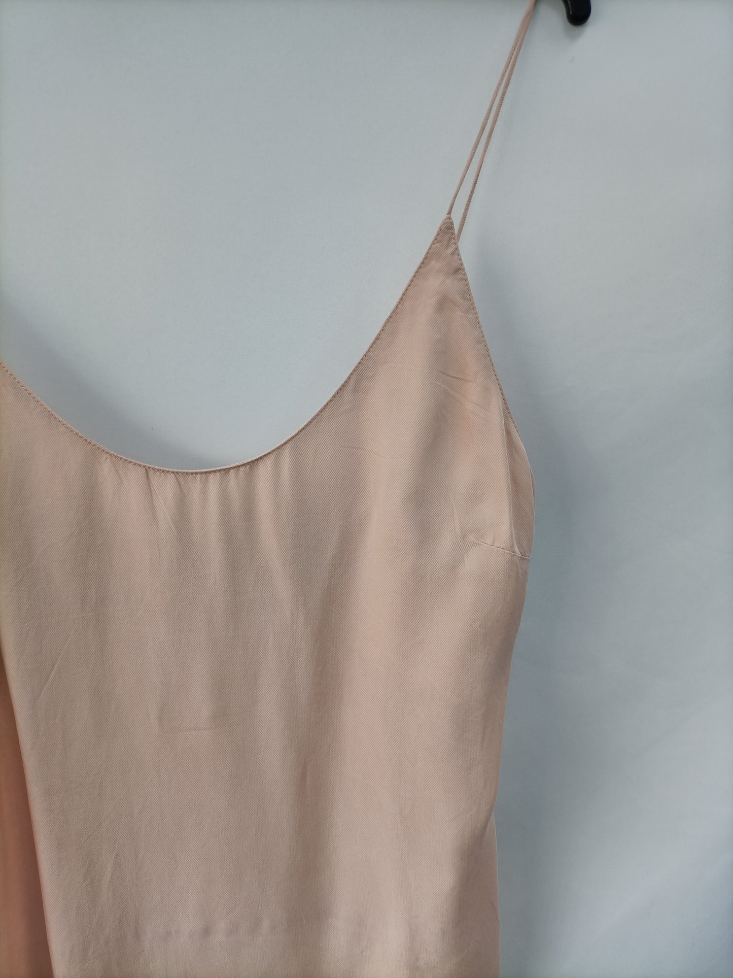 ZARA. Vestido rosa lencero T.m/l