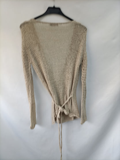 EASY WEAR. Jersey beige cruzado T.38